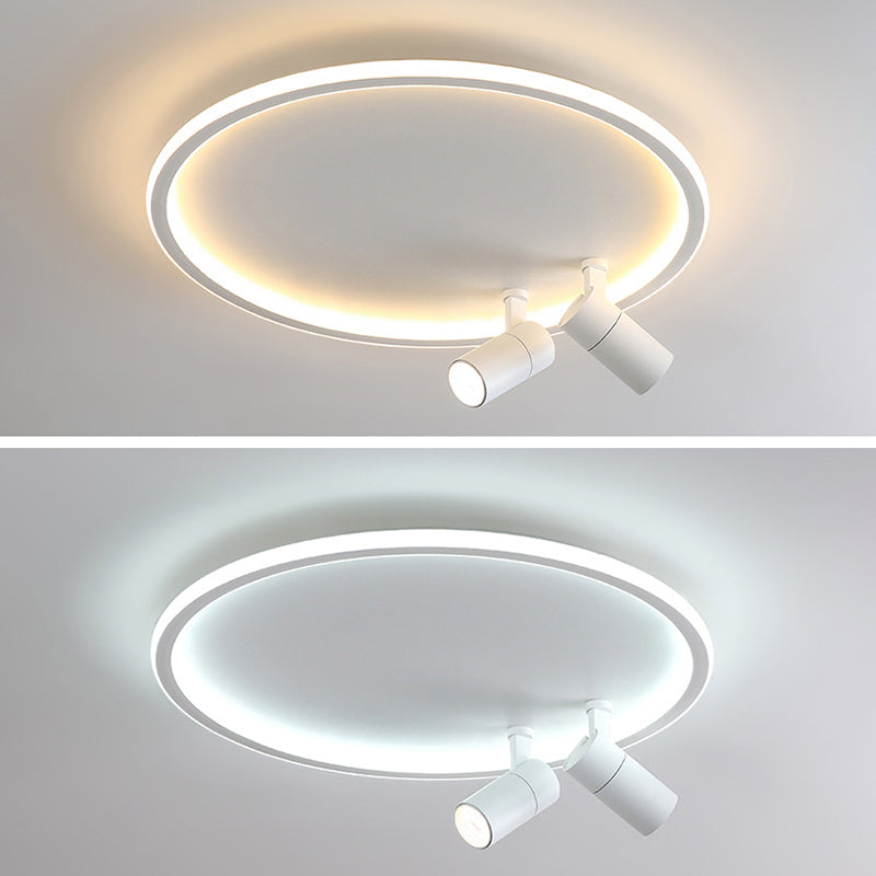Eenvoud-Stijl Cirkel Flush Mount Verlichting Metaal LED Slaapkamer Plafond Licht Profiel