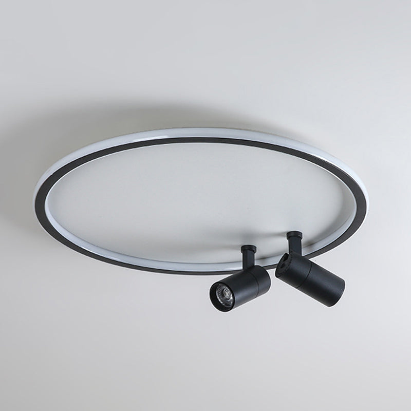 Eenvoud-Stijl Cirkel Flush Mount Verlichting Metaal LED Slaapkamer Plafond Licht Profiel