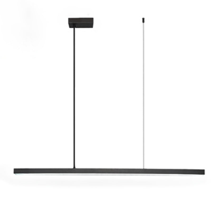 Linear Over Island Lighting Metal Modern Simplicity Hanging Island Lights for Restaurant
