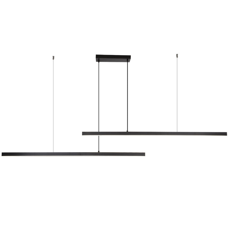 Linear Over Island Lighting Metal Modern Simplicity Hanging Island Lights for Restaurant