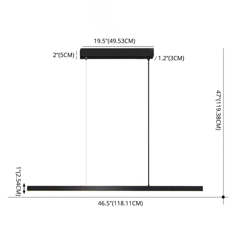 Linear Isola Lighting Acrilic Contemporary Simplicity Fishings a sospensione per il ristorante