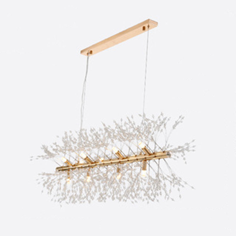 Firework Island Lighting Fixtures Crystal Minimalism Pendant Lighting Fixtures for Restaurant