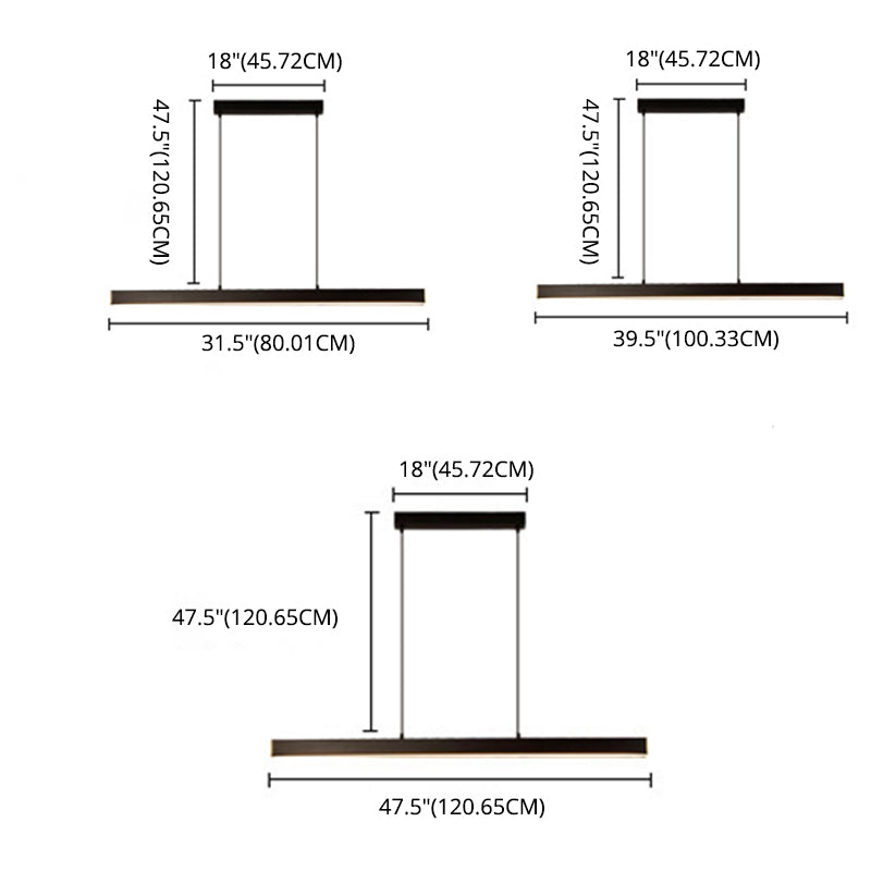 Rectangle Island Chandelier Lights Contemporary Acrylic Chandelier Lighting Fixtures for Dining Table