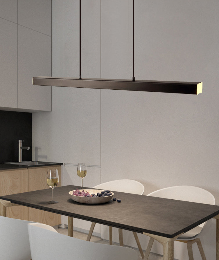 Rettangle Island Lampadella Luci contemporanee Acrilie Acrilico Accuffizioni per il tavolo da pranzo
