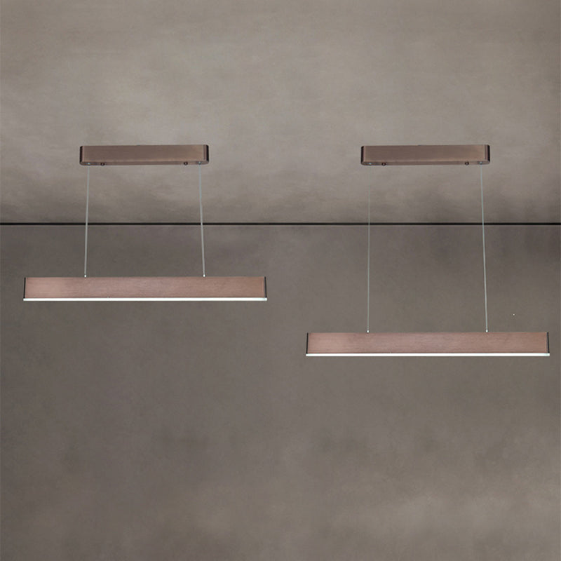 Rectangle Island Chandelier Lights Simplicity Acrylic Chandelier Lighting Fixtures for Restaurant