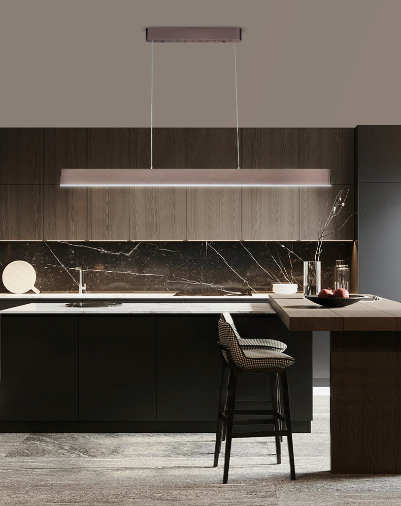 Rectangle Island Chandelier Lights Simplicity Acrylic Chandelier Lighting Fixtures for Restaurant