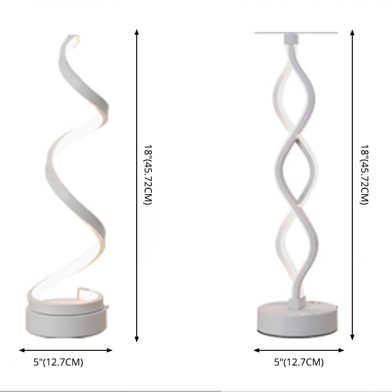 Water Wave Acrylic Table Lamp Minimalist Integrated LED Night Stand Light for Bedroom