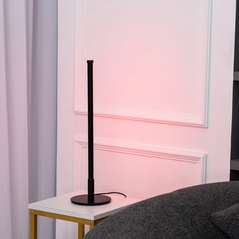Table à LED de tambour moderne LAMBRE LETTRE MÉTAL