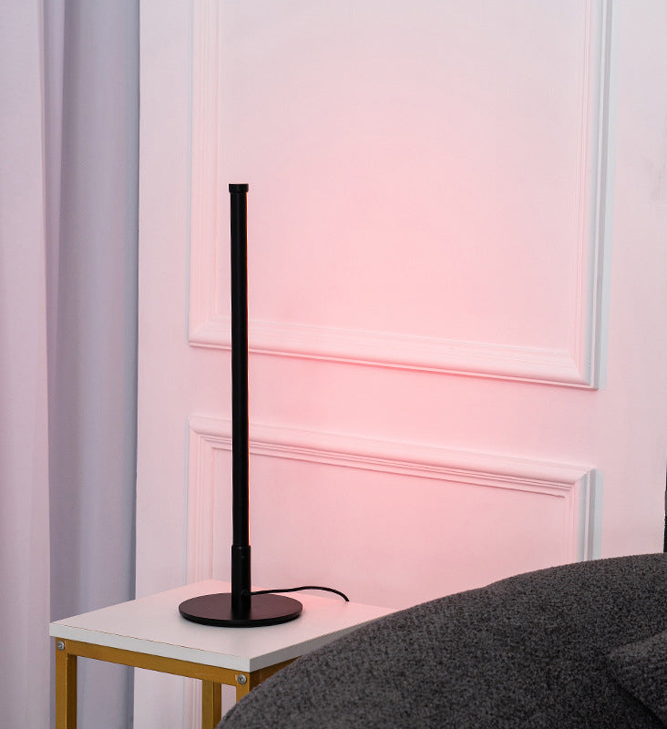 Table à LED de tambour moderne LAMBRE LETTRE MÉTAL