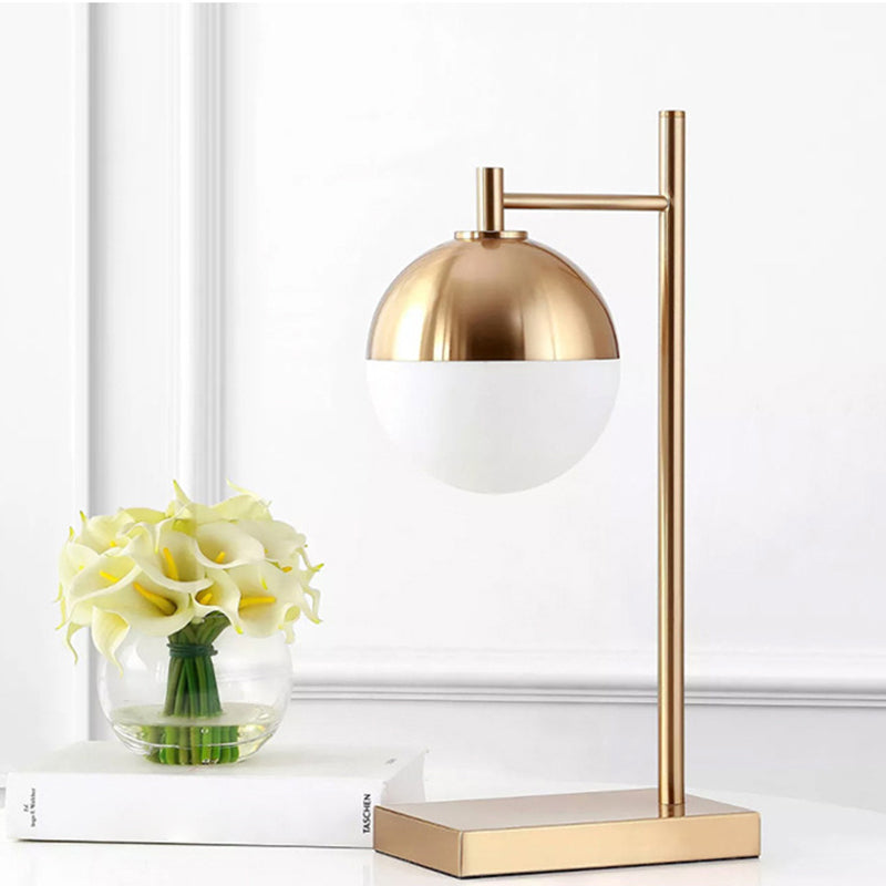 Modern Metal Base Table Lamp Glass 1 Light Table Light