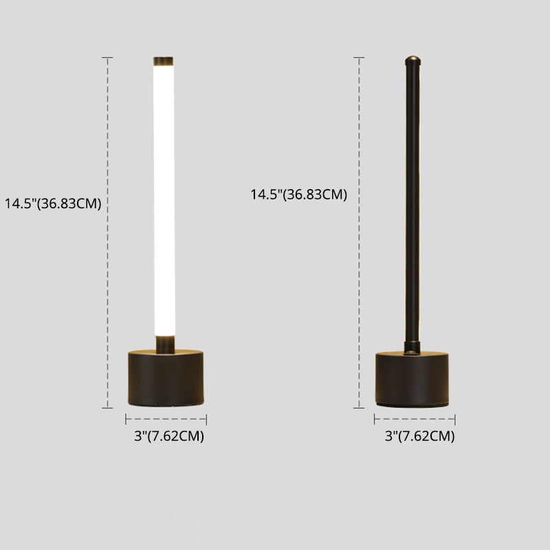 Semplice lampada da comodino a LED tubolare a LED lampada da comodino acrilico con interruttore on-off