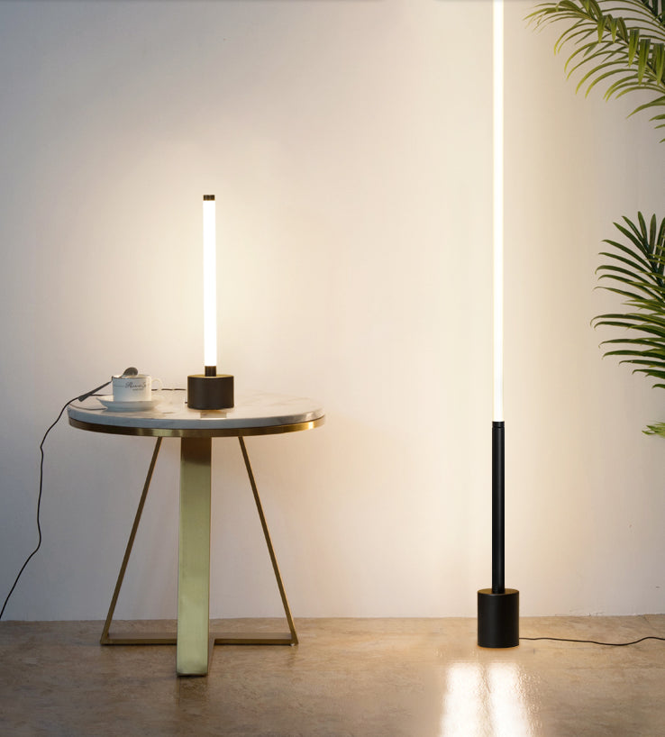 Semplice lampada da comodino a LED tubolare a LED lampada da comodino acrilico con interruttore on-off