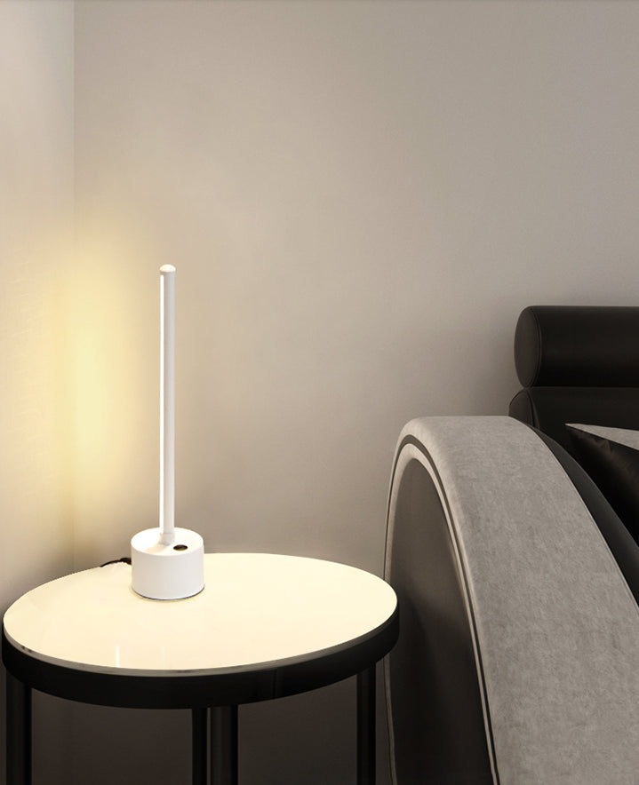 Semplice lampada da comodino a LED tubolare a LED lampada da comodino acrilico con interruttore on-off