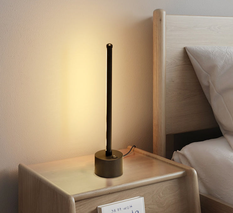 Semplice lampada da comodino a LED tubolare a LED lampada da comodino acrilico con interruttore on-off