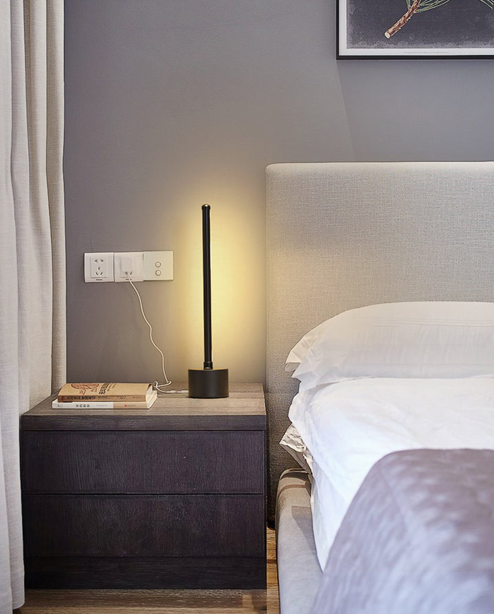 Semplice lampada da comodino a LED tubolare a LED lampada da comodino acrilico con interruttore on-off