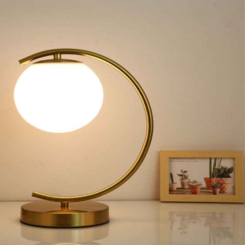 Verre de lampe à table mondiale moderne 1 lumière de table lumineuse