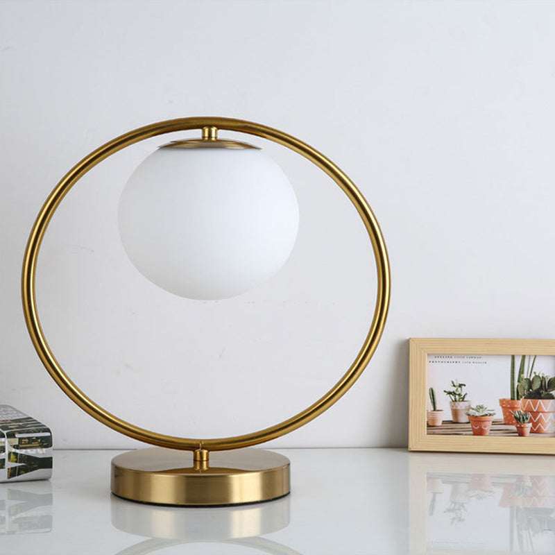 Verre de lampe à table mondiale moderne 1 lumière de table lumineuse