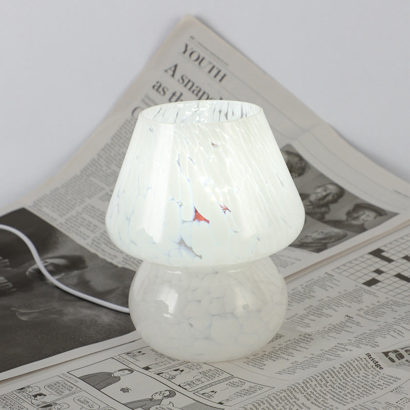 Lampada da comodino moderna Torchiere Lampada da comodino in vetro a 1 lampadina per soggiorno