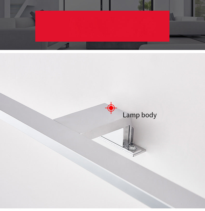 Luminaires allongés de vanité moderne simplicité moderne lampe murale en aluminium pour salle de bain