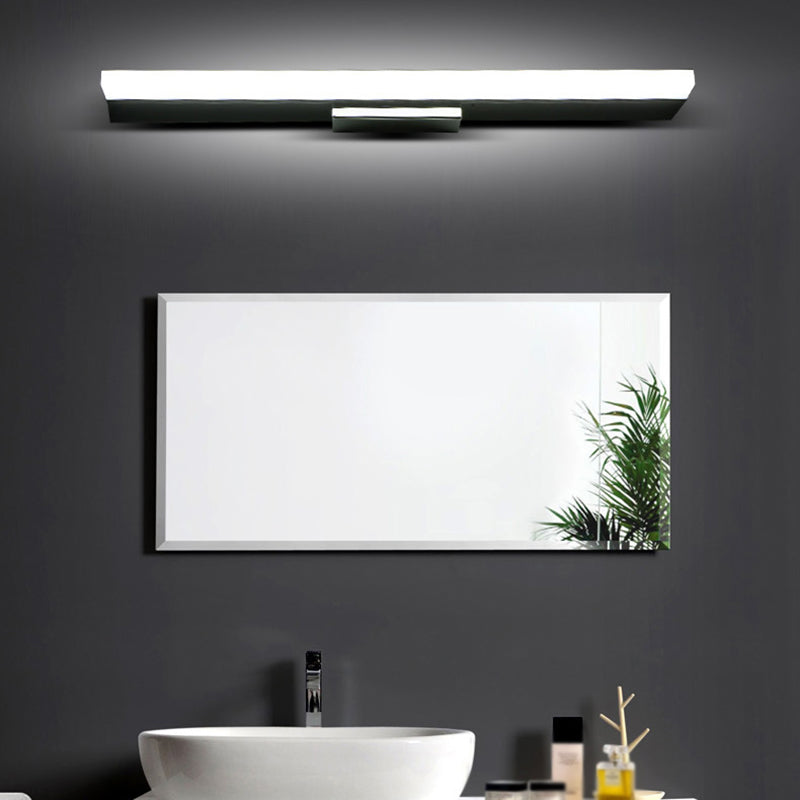 Simplicité Mirror de vanité allongée lumineuses luminaires muraux acryliques pour salle de bain