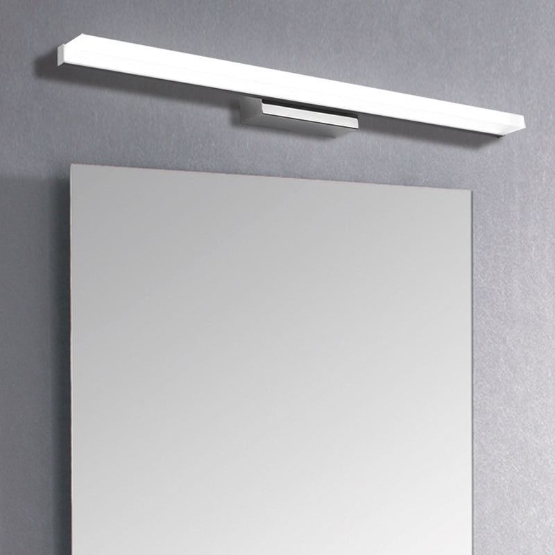 Simplicité Mirror de vanité allongée lumineuses luminaires muraux acryliques pour salle de bain