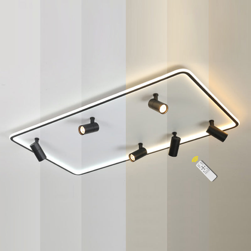 Square Cube Flush Mount Industrial Style Metal LED Flush Light with 6 Spotlights