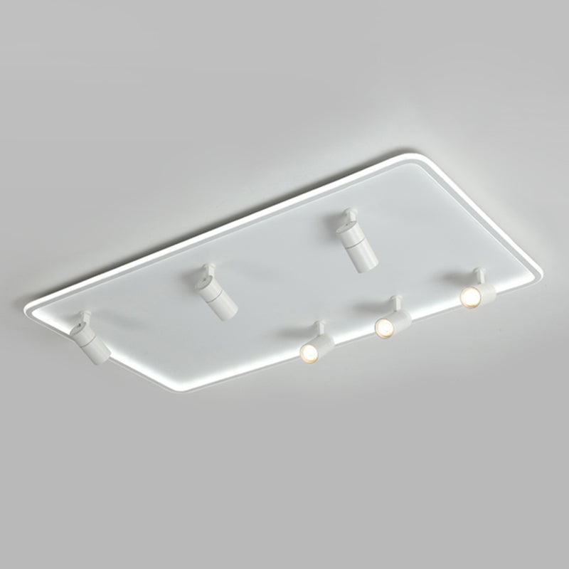 Square Cube Flush Mount Industrial Style Metal LED Flush Light with 6 Spotlights