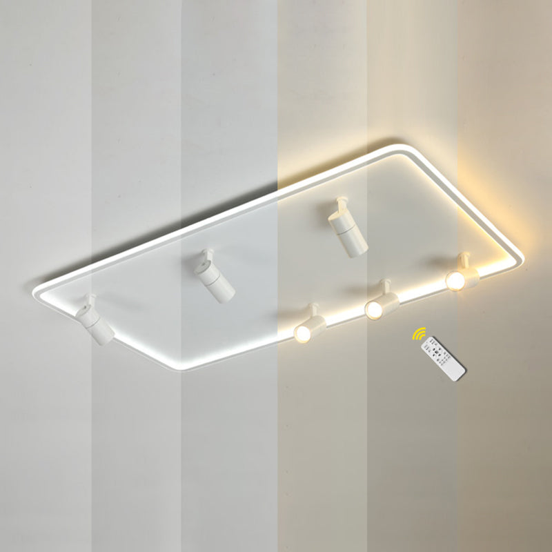 Square Cube Flush Mount Industrial Style Metal LED Flush Light with 6 Spotlights