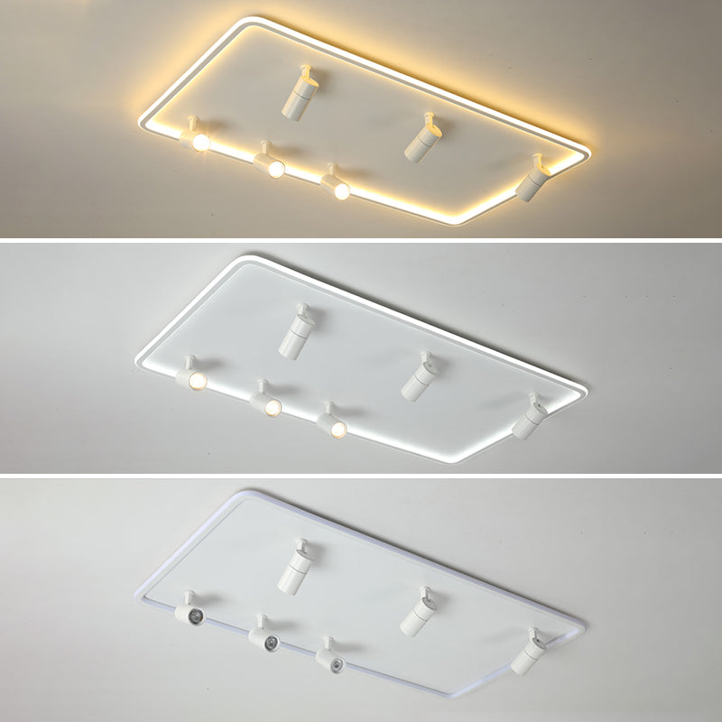 Square Cube Flush Mount Industrial Style Metal LED Flush Light with 6 Spotlights