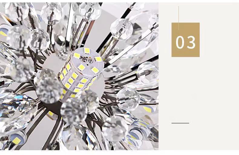 Flower-shaded Flush Mount Ceiling Light Fixture Modern Crystal Flushmount Recessed Lighting