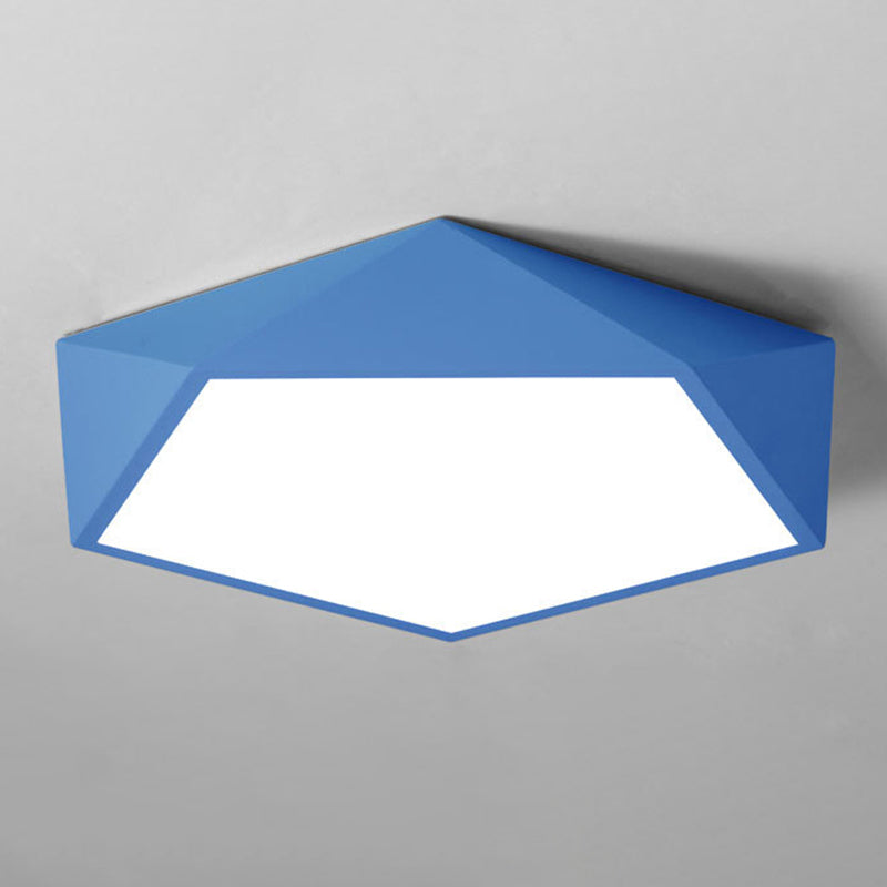 Geometrical Flush Mount Fixture Minimalist Style Metal LED Bedroom Flush Mount Lighting