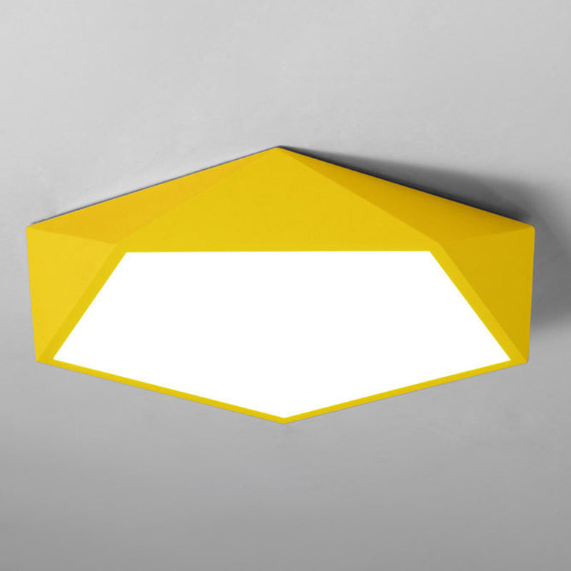 Geometrical Flush Mount Fixture Minimalist Style Metal LED Bedroom Flush Mount Lighting