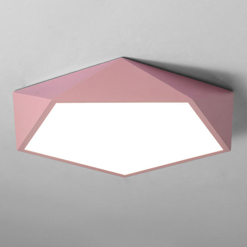 Geometrical Flush Mount Fixture Minimalist Style Metal LED Bedroom Flush Mount Lighting
