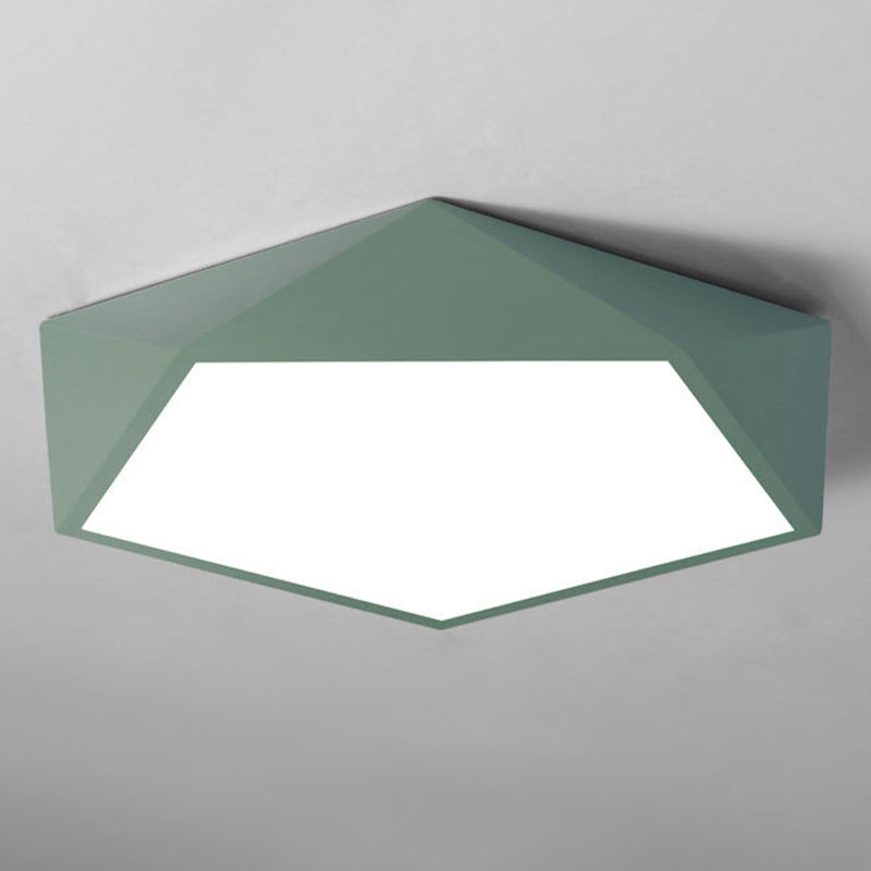 Geometrical Flush Mount Fixture Minimalist Style Metal LED Bedroom Flush Mount Lighting