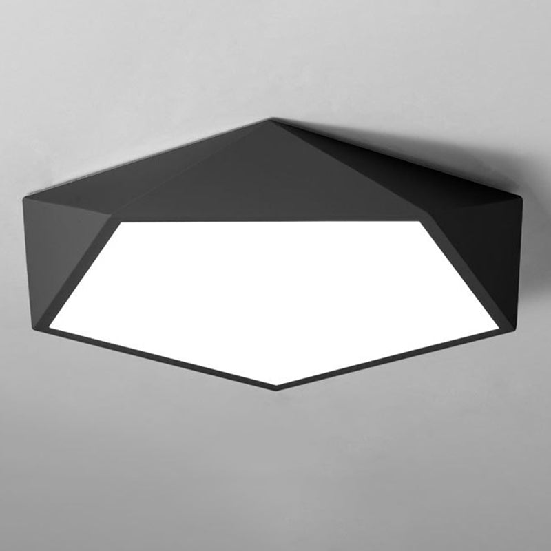 Geometrical Flush Mount Fixture Minimalist Style Metal LED Bedroom Flush Mount Lighting