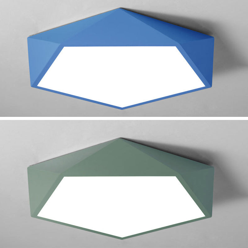 Geometrische Flush Mount Armatuur Minimalistische Stijl Metaal LED Slaapkamer Flush Mount Verlichting