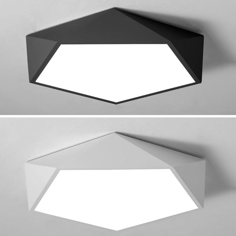 Geometrical Flush Mount Fixture Minimalist Style Metal LED Bedroom Flush Mount Lighting