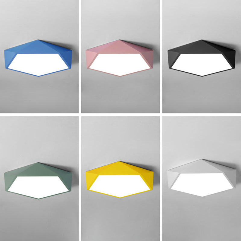 Geometrische Flush Mount Armatuur Minimalistische Stijl Metaal LED Slaapkamer Flush Mount Verlichting