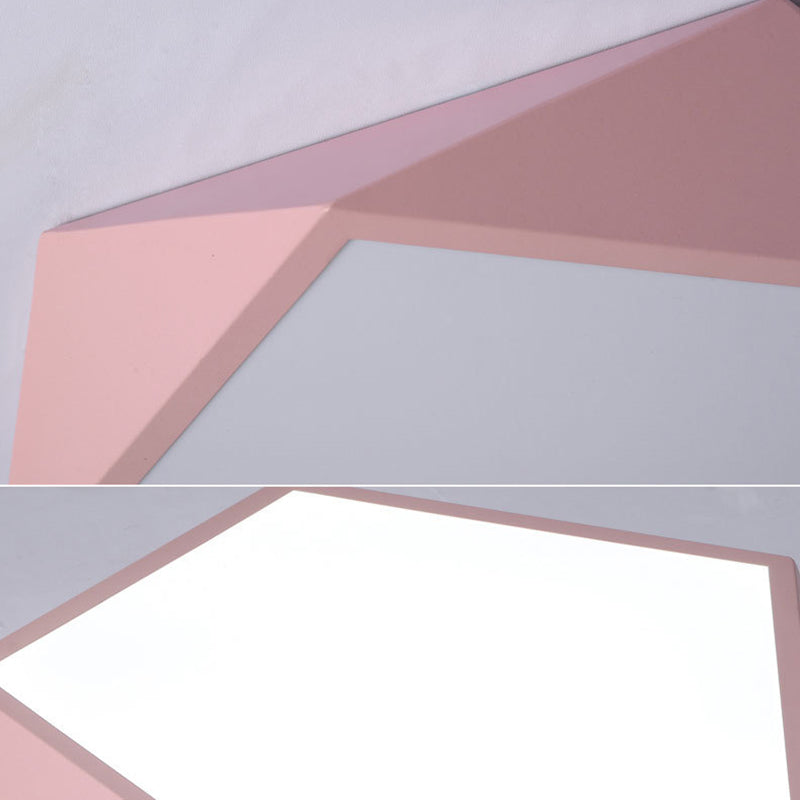 Geometrical Flush Mount Fixture Minimalist Style Metal LED Bedroom Flush Mount Lighting