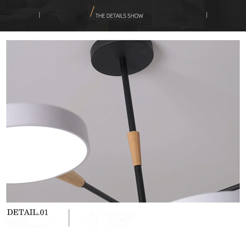 Apparecchiatura di illuminazione a sospensione dei cerchi metallici.