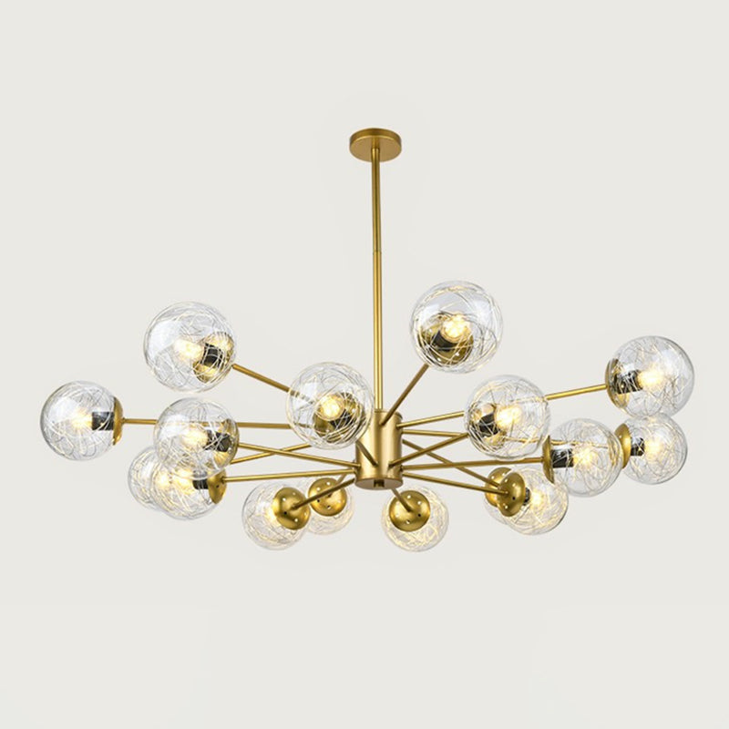 Aluminio Bola de vidrio de vidrio Molecular Estilo nórdico Minimalismo Luz colgante para comedor