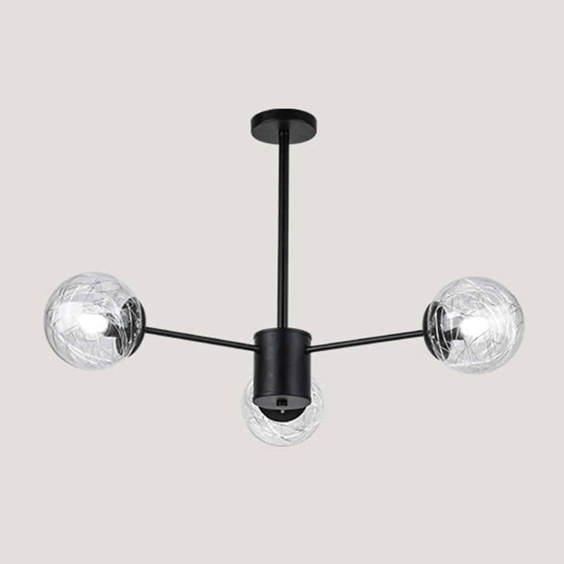 Aluminio Bola de vidrio de vidrio Molecular Estilo nórdico Minimalismo Luz colgante para comedor