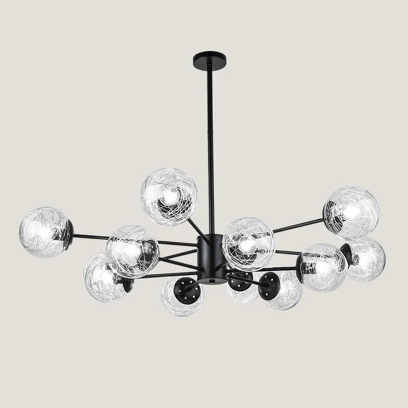 Aluminio Bola de vidrio de vidrio Molecular Estilo nórdico Minimalismo Luz colgante para comedor