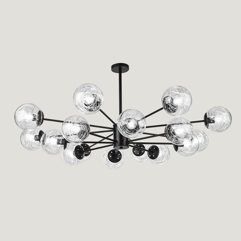 Aluminio Bola de vidrio de vidrio Molecular Estilo nórdico Minimalismo Luz colgante para comedor