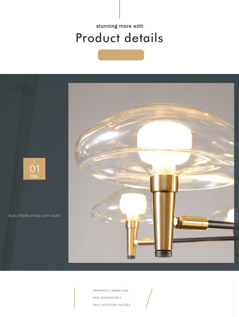 Lámpara de lámpara sombreada de negro simplicidad estilo techo de metal luz colgante de techo