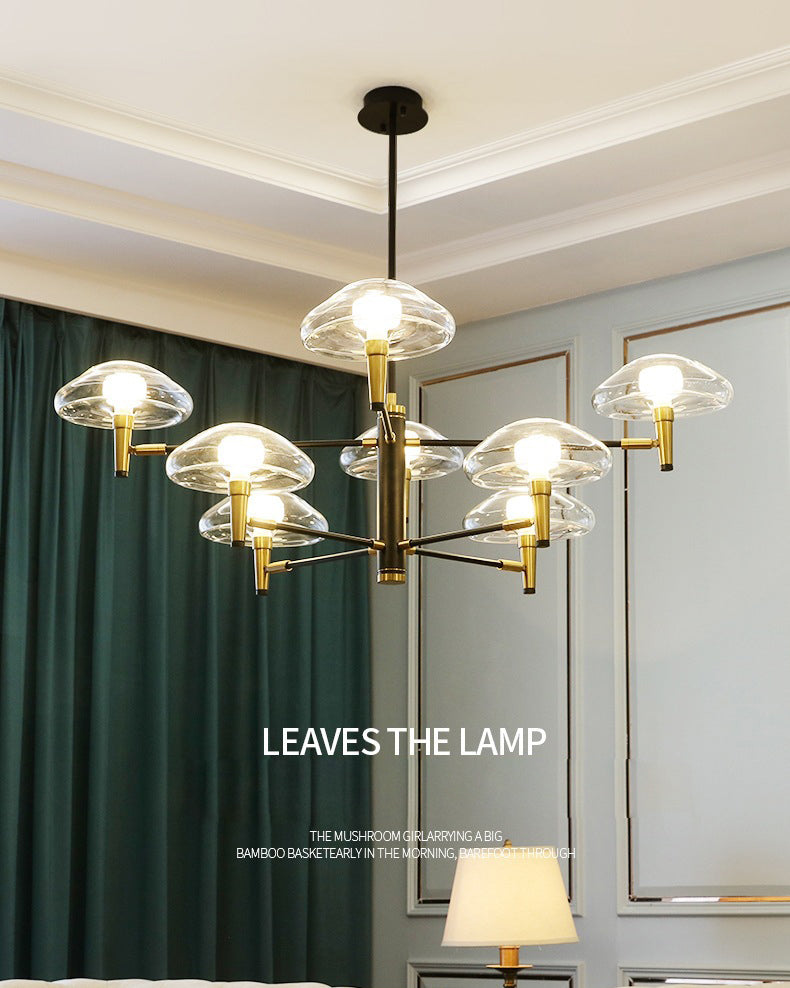 Lámpara de lámpara sombreada de negro simplicidad estilo techo de metal luz colgante de techo