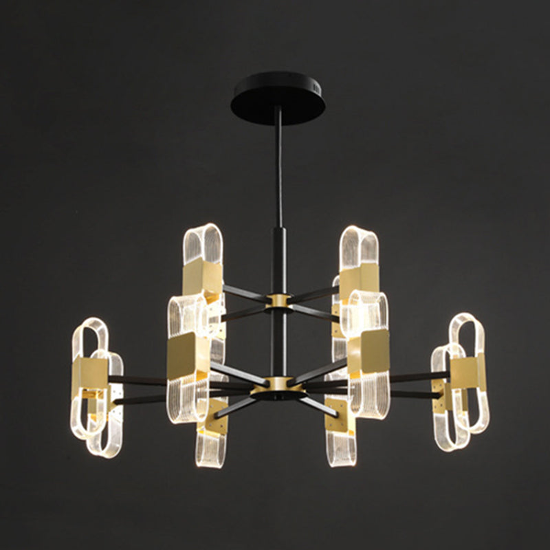 Starburst Metal Chandelier Lighting Contemporary Style LED Pendant Lighting Partramure