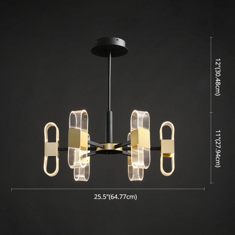 Starburst Metal Chandelier Lighting Contemporary Style LED Pendant Lighting Partramure