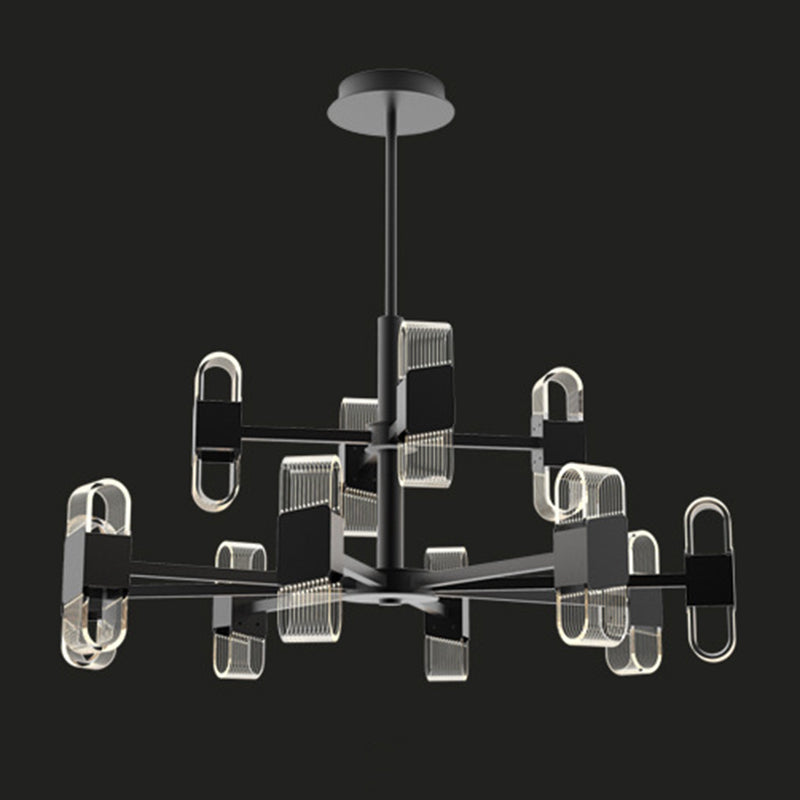 Starburst Metal Chandelier Lighting Contemporary Style LED Pendant Lighting Partramure