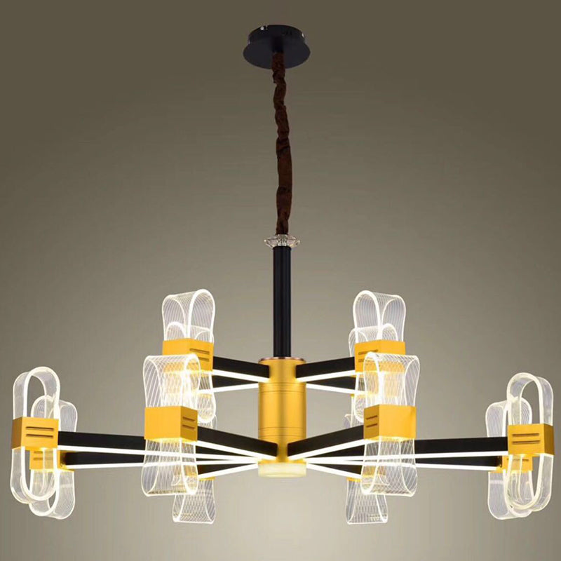 Starburst Metal Chandelier Lighting Contemporary Style LED Pendant Lighting Partramure